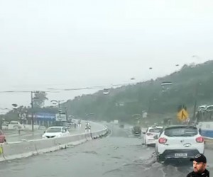 SC-401 Norte: Chuvas já causam retenção