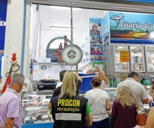 Pescados no Mercado Público passam por fiscalização do Procon