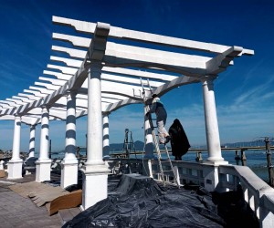 Mirante da Ponte Hercílio Luz passa por manutenção