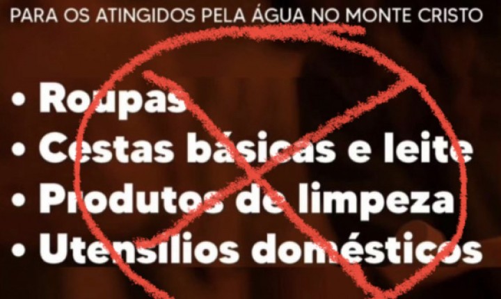 Prefeitura pede suspensão de doações 