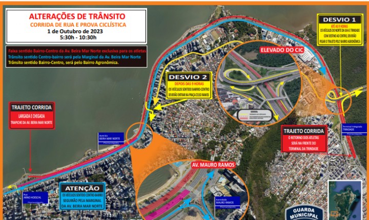 Trânsito é alterado neste domingo  na Capital