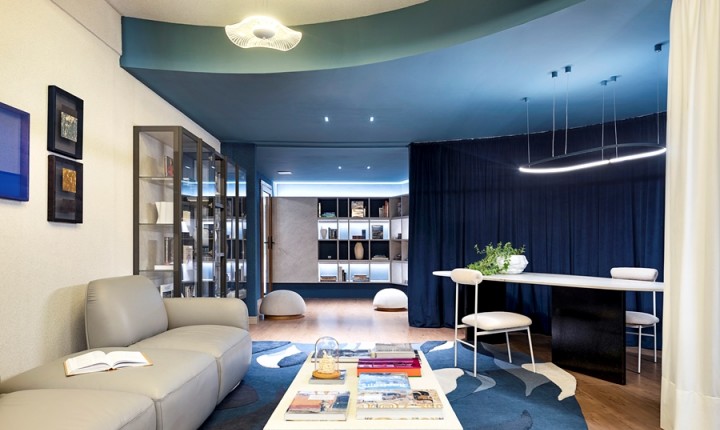 Livraria utiliza o azul para conectar