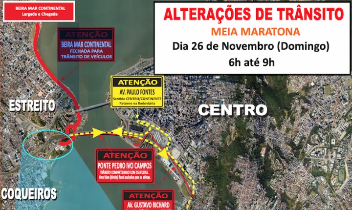  Meia Maratona muda trânsito na Capital