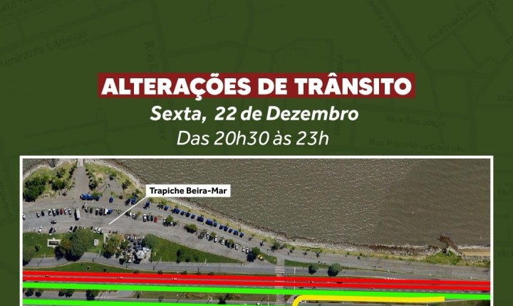 Confira alterações de trânsito durante evento desta sexta, 22, na Capital