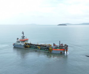 Em pleno verão foi iniciado o algargamento de Jurerê 