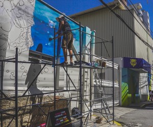 Muro do Lira Tênis Clube ganha arte de mais de 100 m²