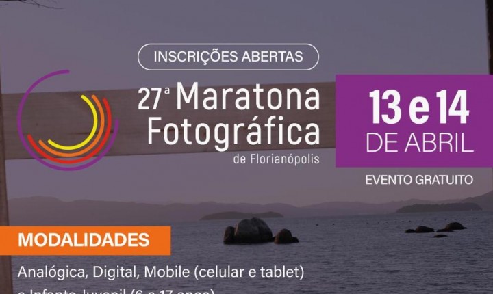 Estão abertas as inscrições da 27ª Maratona Fotográfica