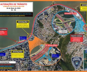 Trânsito da Capital sofrerá alterações neste domingo